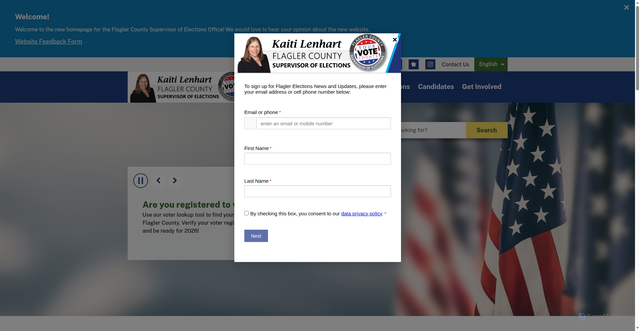 Security scan screenshot of https://www.flaglerelections.gov/