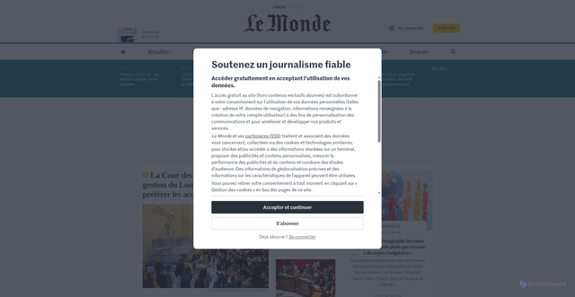 Security scan screenshot of https://peages-impayevinci.com/