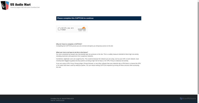 Security scan screenshot of https://usaudiomart.com