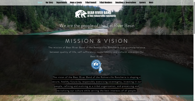 Security scan screenshot of https://www.bearriverrancheria.org/
