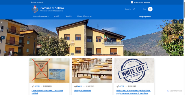 Security scan screenshot of https://www.comune.sellero.bs.it/