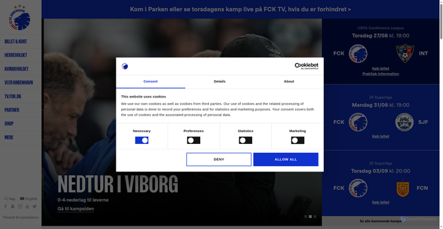 Security scan screenshot of https://fck.dk