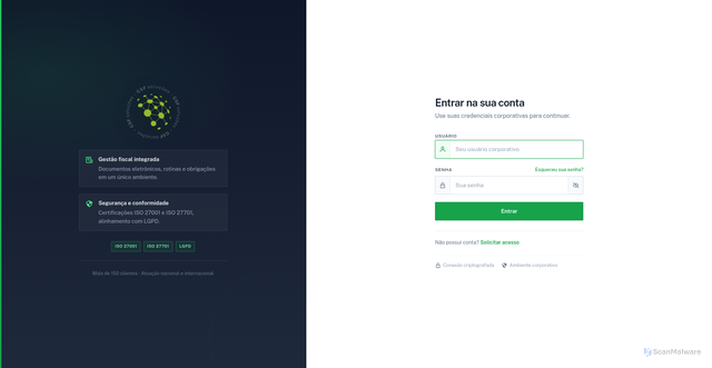 Security scan screenshot of https://hom.gsffiscal.com.br