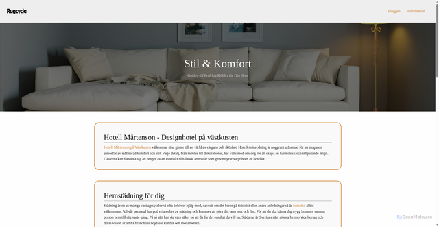 Security scan screenshot of https://rugcycle.se