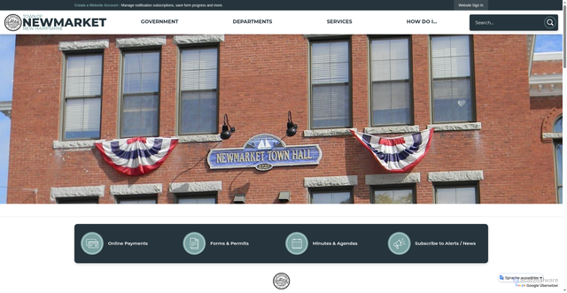 Security scan screenshot of https://newmarketnh.gov/