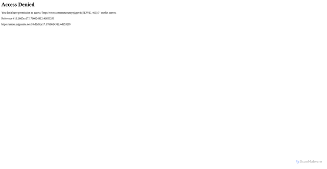 Security scan screenshot of https://www.somersetcountynj.gov/