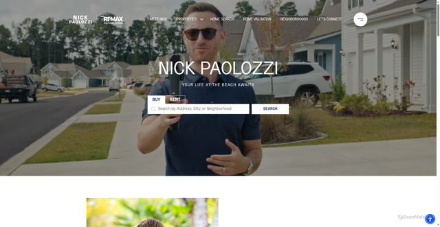 Security scan screenshot of https://nickpaolozzi.com/