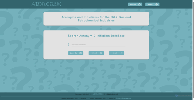Security scan screenshot of http://www.aidb.co.uk/