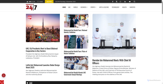 Security scan screenshot of https://www.emirates247.com/