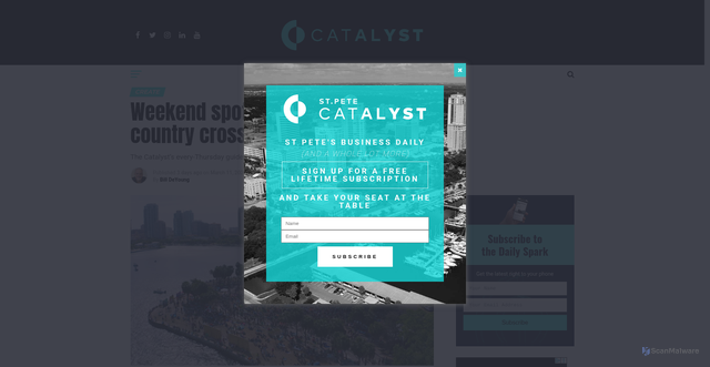 Security scan screenshot of https://stpetecatalyst.com/weekend-spotlight-reggae-rise-up-country-crossover-zach-bryan/