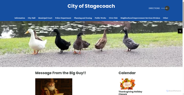 Security scan screenshot of https://stagecoachtx.gov/