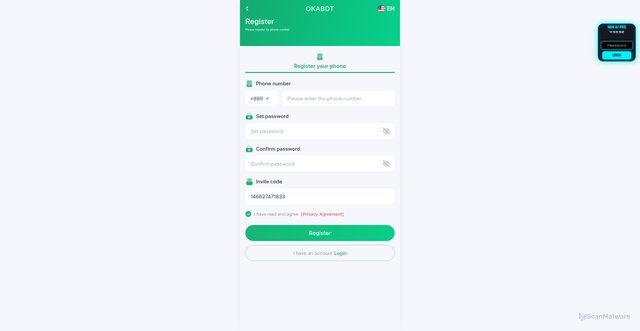Security scan screenshot of https://okabdt-ai-dpnwg2mcehfr.edgeone.dev/