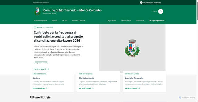 Security scan screenshot of https://www.comune-montescudo-montecolombo.rn.it