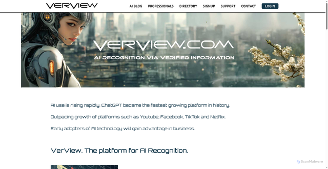 Security scan screenshot of https://verview.com