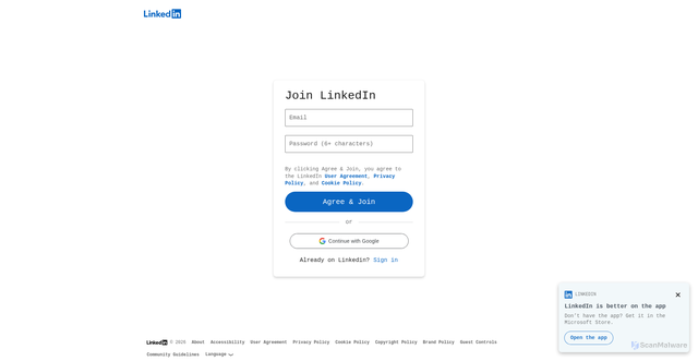 Security scan screenshot of https://www.linkedin.com/in/peterong92/
