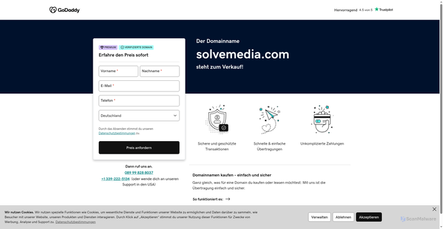 Security scan screenshot of https://solvemedia.com
