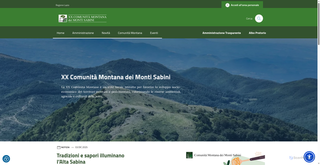 Security scan screenshot of https://www.cmmontisabini.it