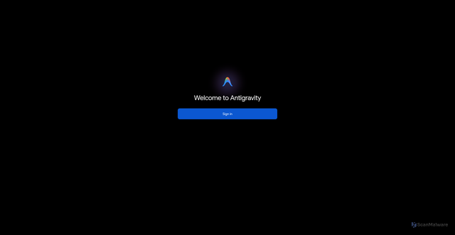 Security scan screenshot of https://antigravity.google.com/