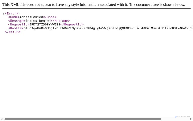 Security scan screenshot of https://voady-files.s3.eu-west-1.amazonaws.com/