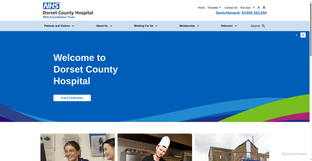 Security scan screenshot of https://dchft.nhs.uk/