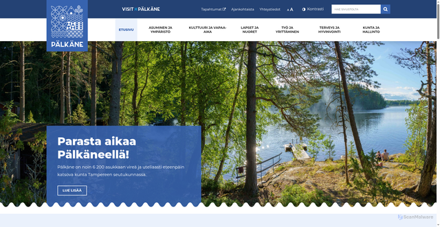 Security scan screenshot of https://palkane.fi