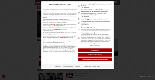 Security scan screenshot of https://www.exklusiv-muenchen.de