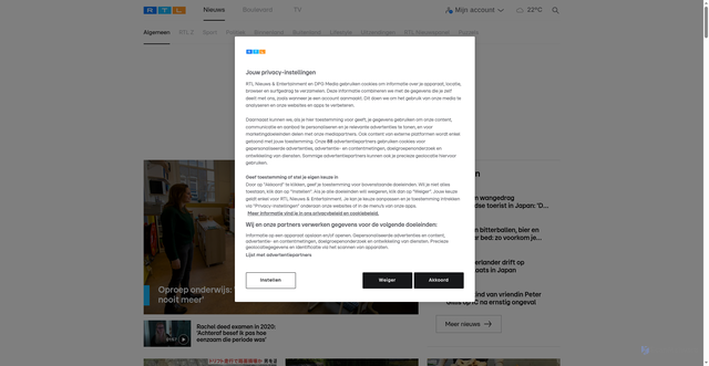 Security scan screenshot of https://rtl.nl