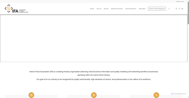 Security scan screenshot of https://interiorfitoutassociation.com.au