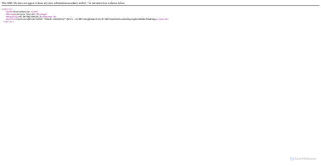 Security scan screenshot of https://ao-de-web-modules.s3.us-west-2.amazonaws.com