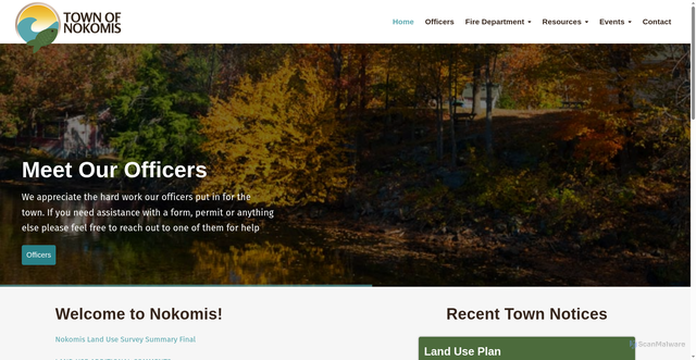 Security scan screenshot of https://www.nokomiswi.gov/