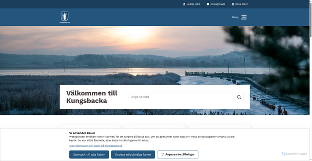 Security scan screenshot of https://kungsbacka.se/
