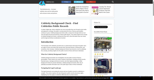 Security scan screenshot of https://thecelebrityauction.co