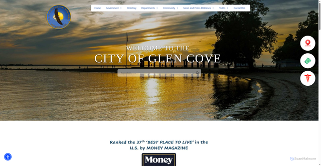 Security scan screenshot of https://glencoveny.gov/