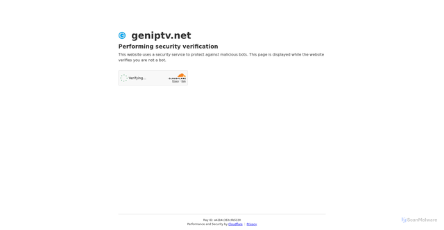 Security scan screenshot of https://geniptv.net/