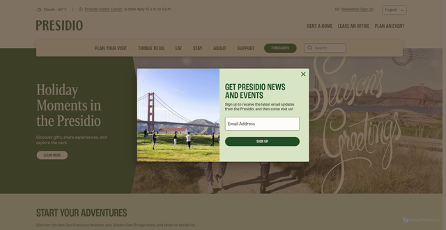 Security scan screenshot of https://presidio.gov/
