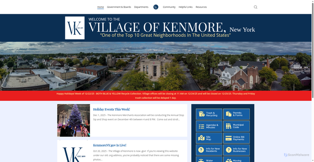 Security scan screenshot of https://kenmoreny.gov/