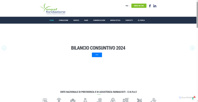 Security scan screenshot of https://www.enpaf.it/