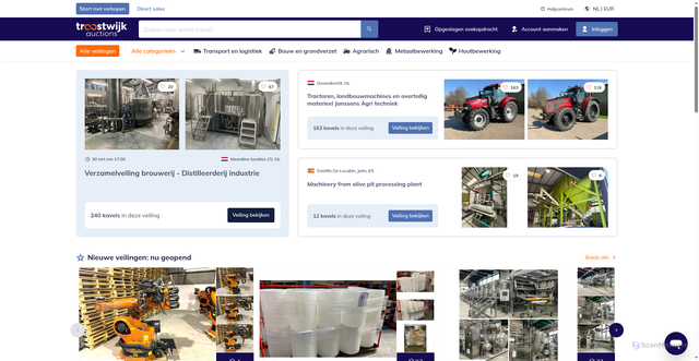 Security scan screenshot of https://www.troostwijkauctions.com