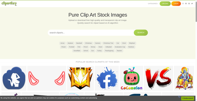 Security scan screenshot of https://www.clipartkey.com