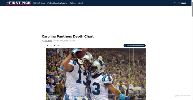 Security scan screenshot of https://withthefirstpick.com/2016/06/16/carolina-panthers-depth-chart/