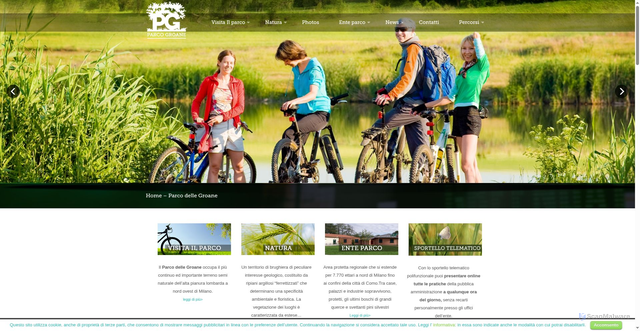 Security scan screenshot of https://www.parcogroane.it/