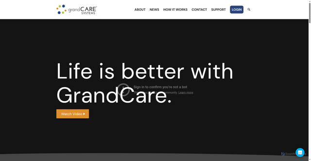 Security scan screenshot of https://grandcare.com