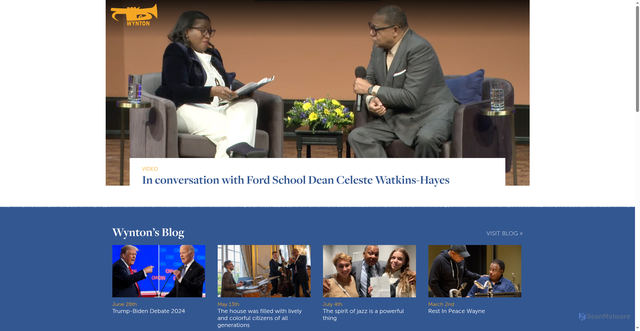 Security scan screenshot of https://wyntonmarsalis.org/