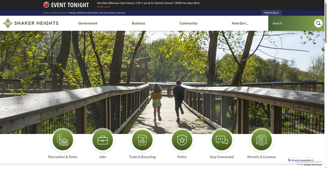 Security scan screenshot of https://shakerheightsoh.gov/