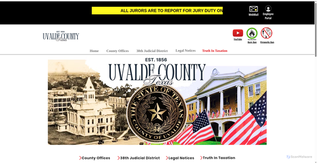 Security scan screenshot of https://www.uvaldecounty.gov/