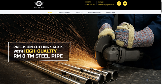 Security scan screenshot of https://rmtmsteel.com/