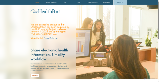 Security scan screenshot of https://onehealthport.com