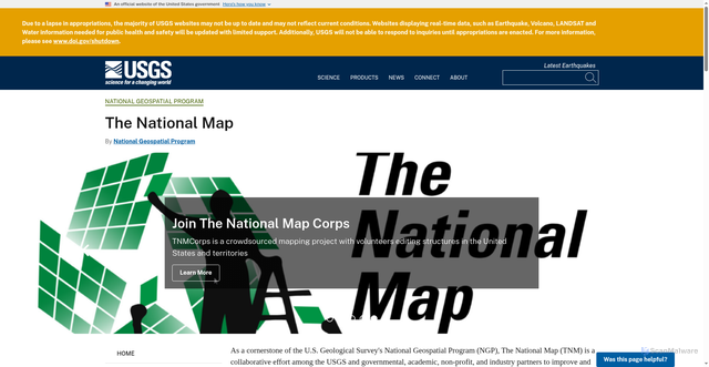Security scan screenshot of https://nationalmap.gov/