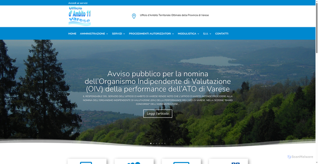 Security scan screenshot of https://www.atovarese.it/