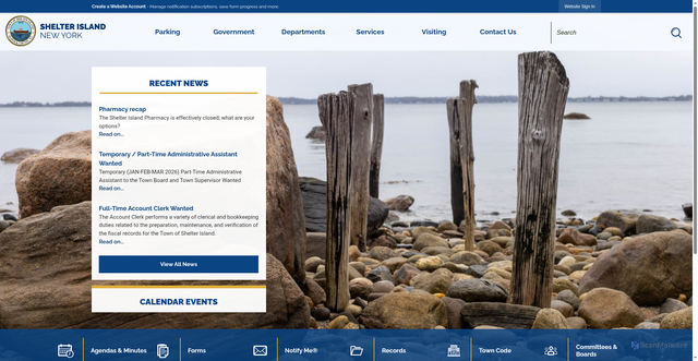 Security scan screenshot of https://shelterislandtown.gov/